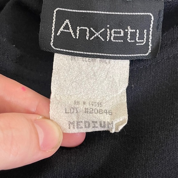 Anxiety Vintage 90s Sunflower Mini Sun Dress M Black 90s Y2K Grunge Festival - Picture 5 of 7